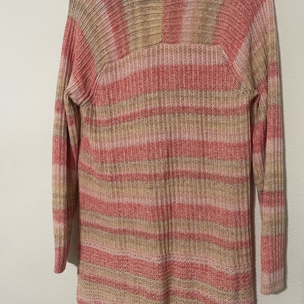 Tory Burch Erin Cardigan Pink Stripes - Picture 6 of 9